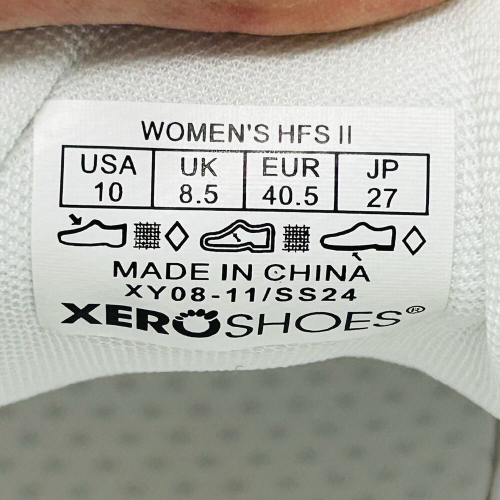 Xero Shoes Women's HFS II White Gray Sz 10 Barefoot Minimalist Running Sneakers - Picture 6 of 11